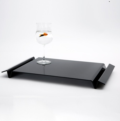 pleksi tepsi ve gazetelik 01 4 mm kalinliginda cnc lazer kesimli dekoratif siyah pleksi tepsi